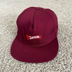 Supreme Saccharin 5 Panel Burgundy Snapback FW14 Sweet N Low Hat